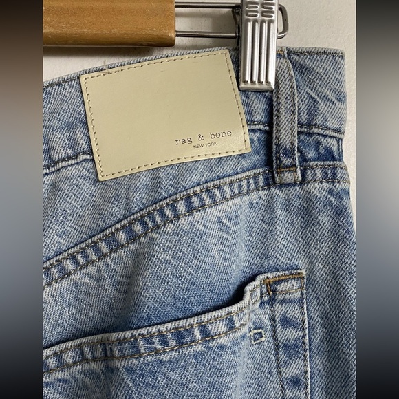 RAG & BONE Sophie Jean Mari High Rise Ultra Wide Leg Crop Ankle Cuff Sz 30 $268 - Picture 11 of 14